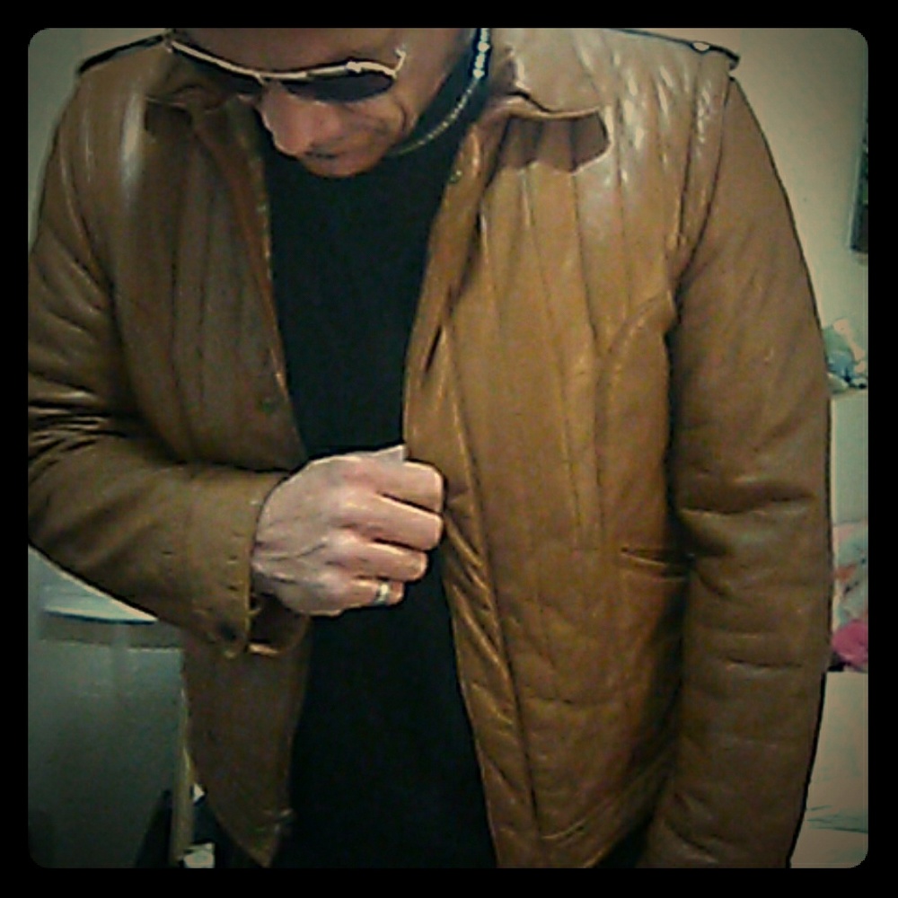 Vintage Leather Bomber Jacket